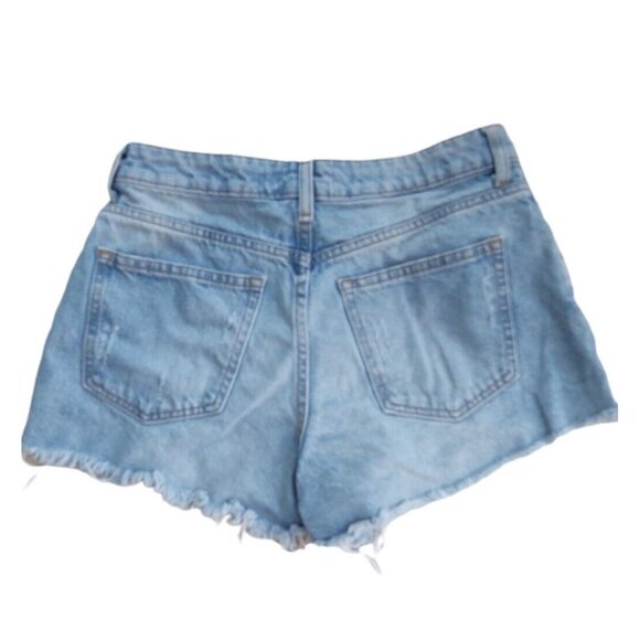 Forever 21 Hi Rise Cutoffs Jean Shorts Light Wash Denim - Picture 2 of 6